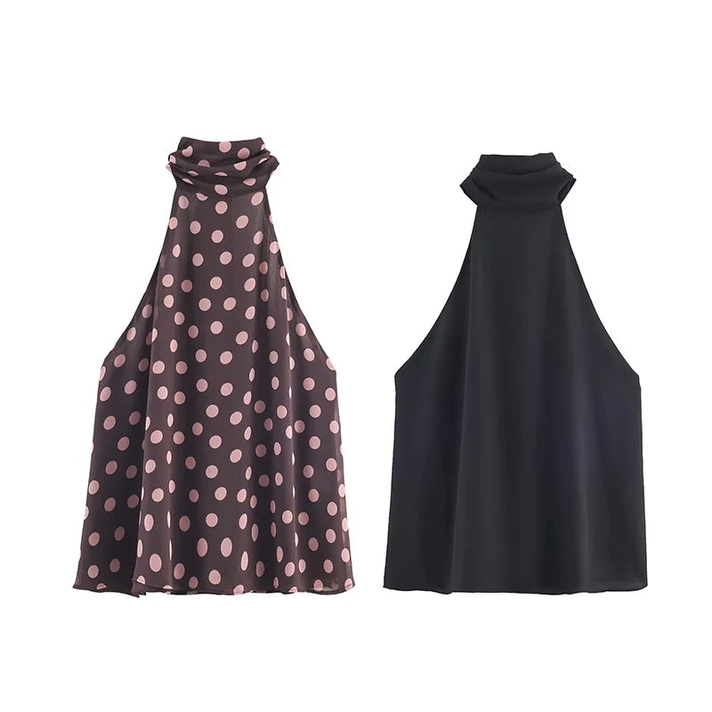 New Halter Tops Fashion Backless Bow Elegant Crop Top Woman 2026 Sleeveless Ruched Short Tops For Women Sexy Party Tops